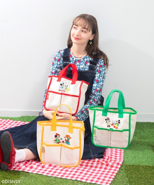 Disney（ディズニー）の「ディズニー　ビビットランチトートバッグ（トートバッグ・レディース・グリーン/レッド/イエロー・FREE）」の7枚目の写真