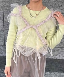 byYOUANCE（バイユアンス）の「マルチWAYチュールフリルビスチェ（ベスト）」