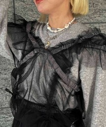 byYOUANCE | マルチWAYチュールフリルビスチェ(ベスト)