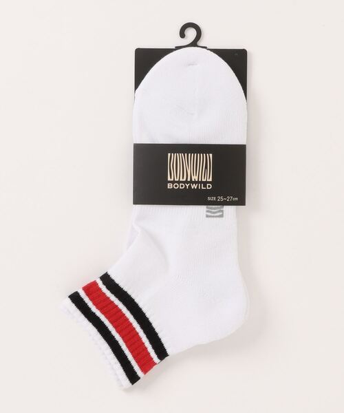 BODY WILD(ボディーワイルド)の「BODY WILD/ボディワイルド 靴下 ショート丈(ソックス/靴下・メンズ・イエロー/ホワイト系その他/グリーン/ブルー・25-27CM)」の2枚目の写真