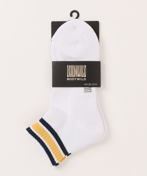 BODY WILD(ボディーワイルド)の「BODY WILD/ボディワイルド 靴下 ショート丈(ソックス/靴下・メンズ・イエロー/ホワイト系その他/グリーン/ブルー・25-27CM)」の4枚目の写真