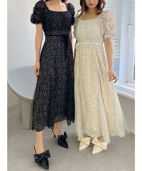 CALNAMUR(カルナムール)の「リトルフラワーレディーワンピース(ワンピース・レディース・アイボリー/ブラック・FREE)」の19枚目の写真