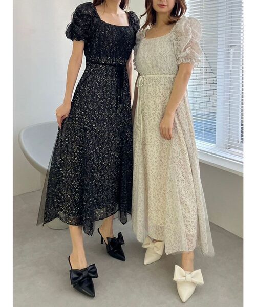 CALNAMUR(カルナムール)の「リトルフラワーレディーワンピース(ワンピース・レディース・アイボリー/ブラック・FREE)」の20枚目の写真