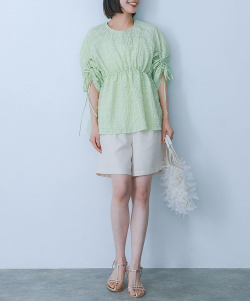 HEYUMM（ヘユム）の「ウエストデザインハーフパンツ（その他パンツ・レディース・アイボリー/ブラック/ネイビー・SMALL/MEDIUM）」の11枚目の写真