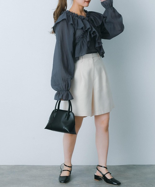 HEYUMM（ヘユム）の「ウエストデザインハーフパンツ（その他パンツ・レディース・アイボリー/ブラック/ネイビー・SMALL/MEDIUM）」の19枚目の写真