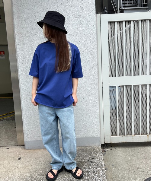 LBC（エルビーシー）の「シルケット裾ラウンドTee（Tシャツ/カットソー・レディース・ブルー/ブラック/ホワイト/ベージュ・M/L）」の6枚目の写真