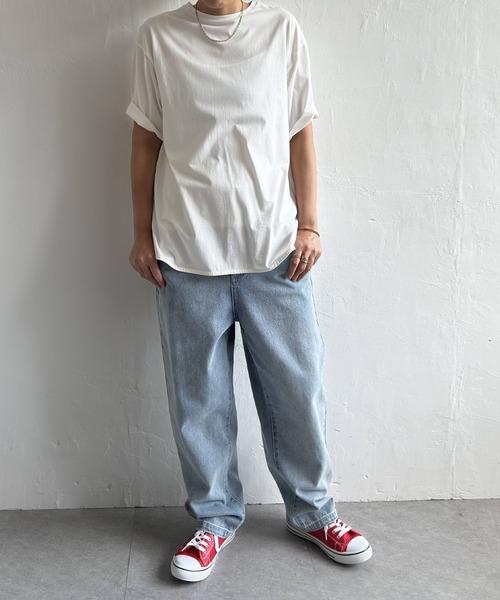 LBC（エルビーシー）の「シルケット裾ラウンドTee（Tシャツ/カットソー・レディース・ブルー/ブラック/ホワイト/ベージュ・M/L）」の16枚目の写真
