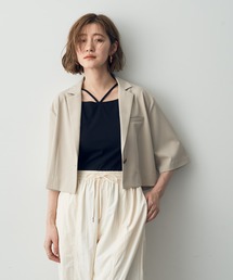 YECCA VECCA | 5分袖クロップドジャケット(テーラードジャケット)