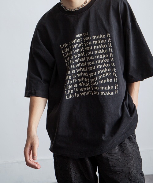 NILWAY（ニルウェイ）の「アソートデザイン オーバーサイズ 半袖 Tシャツ / フロントプリント アソートデザインTシャツ（Tシャツ/カットソー・メンズ・ホワイト/ブラック系1/ネイビー/ブラック系/ブラック/ホワイト系/ホワイト系1/ネイビー系・MEDIUM/LARGE）」の6枚目の写真