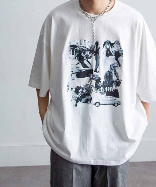 NILWAY（ニルウェイ）の「アソートデザイン オーバーサイズ 半袖 Tシャツ / フロントプリント アソートデザインTシャツ（Tシャツ/カットソー・メンズ・ホワイト/ブラック系1/ネイビー/ブラック系/ブラック/ホワイト系/ホワイト系1/ネイビー系・MEDIUM/LARGE）」の2枚目の写真