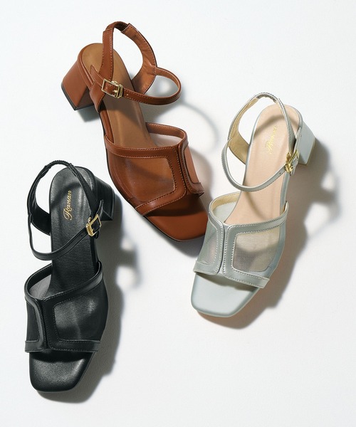 メッシュデザインシアーサンダル（サンダル）｜RANAN（ラナン）