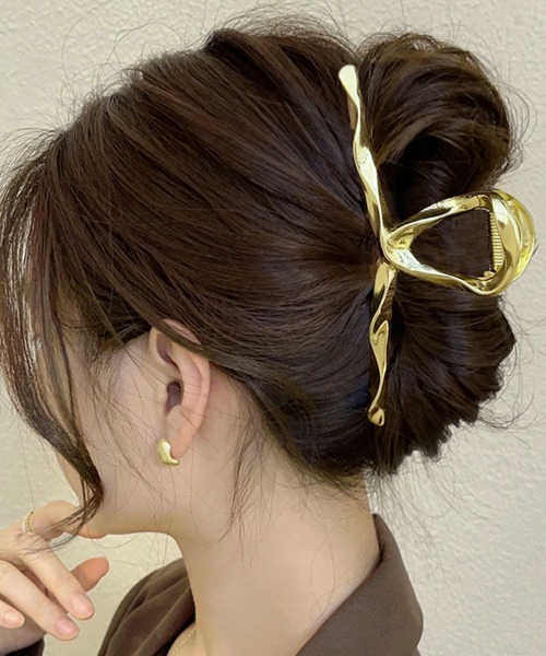 Miniministore（ミニミニストア）の「ヘアクリップ ウェーブ バンスクリップ（バレッタ/ヘアクリップ・レディース・ゴールド/シルバー・FREE）」の2枚目の写真