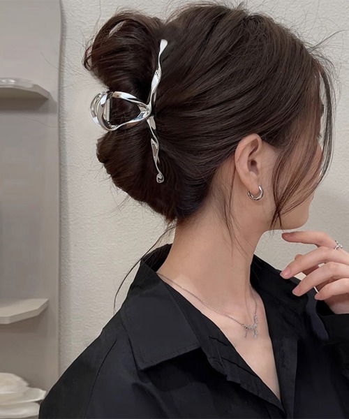 Miniministore（ミニミニストア）の「ヘアクリップ ウェーブ バンスクリップ（バレッタ/ヘアクリップ・レディース・ゴールド/シルバー・FREE）」の5枚目の写真