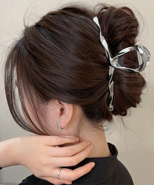 Miniministore（ミニミニストア）の「ヘアクリップ ウェーブ バンスクリップ（バレッタ/ヘアクリップ・レディース・ゴールド/シルバー・FREE）」の6枚目の写真