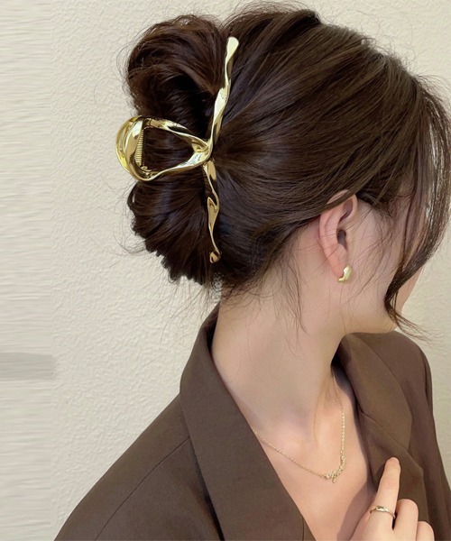 Miniministore（ミニミニストア）の「ヘアクリップ ウェーブ バンスクリップ（バレッタ/ヘアクリップ・レディース・ゴールド/シルバー・FREE）」の8枚目の写真