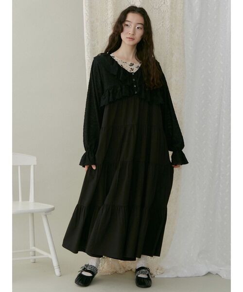 merry jenny（メリージェニー）の「スカラップfrillボレロ（シャツ/ブラウス・レディース・アイボリー/ブラック/オフホワイト・FREE）」の14枚目の写真