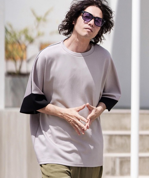 mt9076- ポンチパネルTシャツ（Tシャツ/カットソー）｜CAMBIO（カンビオ）