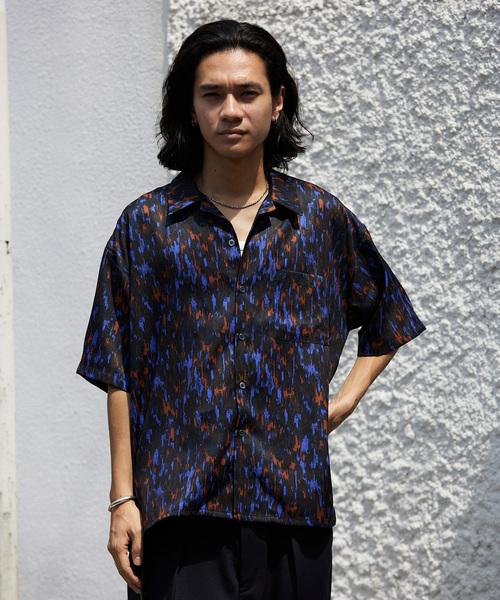 JOURNAL STANDARD（ジャーナルスタンダード）の「ネイティブパターン S/S シャツ（シャツ/ブラウス・メンズ・ブラック系その他/ブラック/アイボリー/サックスブルー/ベージュ・MEDIUM/LARGE）」の9枚目の写真