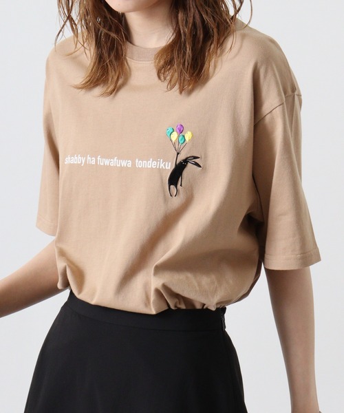 FUNALIVE（ファンアライブ）の「SHABBY　虫取りサガラ刺繍ＴＥＥ/ギターバックプリントＴＥＥ/ポケットサガラ刺繍ＴＥＥ/風船刺繍＋プリント ＴＥＥ/かき氷プリント ＴＥＥ/サイクル刺繍ＴＥＥ（Tシャツ/カットソー・メンズ・オフホワイト/ブラック/グリーン系3/グリーン系2/グリーン系1/アイボリー系2/アイボリー系1/ブラウン系2/ブルー系3/ホワイト系3/ホワイト系2/ホワイト系1/ピンク系2/ピンク系1/ブラック系2/アイボリー/ライトグリーン/ブルー/モカ・L/LL/M/S）」の10枚目の写真