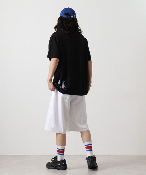 FUNALIVE（ファンアライブ）の「SHABBY　虫取りサガラ刺繍ＴＥＥ/ギターバックプリントＴＥＥ/ポケットサガラ刺繍ＴＥＥ/風船刺繍＋プリント ＴＥＥ/かき氷プリント ＴＥＥ/サイクル刺繍ＴＥＥ（Tシャツ/カットソー・メンズ・オフホワイト/ブラック/グリーン系3/グリーン系2/グリーン系1/アイボリー系2/アイボリー系1/ブラウン系2/ブルー系3/ホワイト系3/ホワイト系2/ホワイト系1/ピンク系2/ピンク系1/ブラック系2/アイボリー/ライトグリーン/ブルー/モカ・L/LL/M/S）」の20枚目の写真