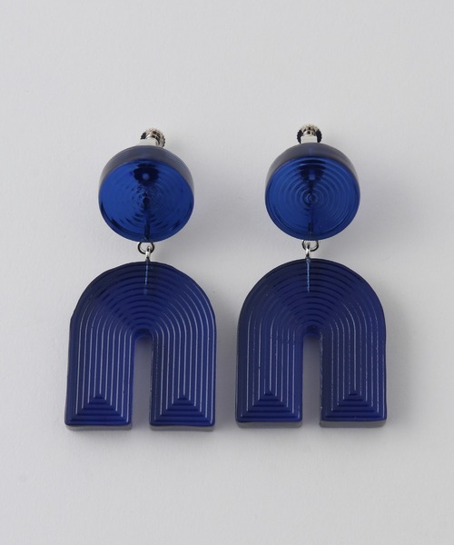 ROPE'（ロペ）の「ウェービングモチーフイヤリング【メディア掲載】（イヤリング・レディース・ブルー系その他4/イエロー/ホワイト系その他・FREE）」の10枚目の写真