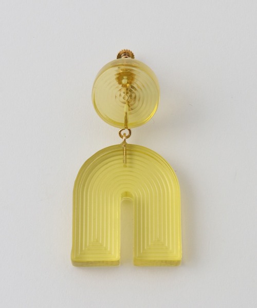 ROPE'（ロペ）の「ウェービングモチーフイヤリング【メディア掲載】（イヤリング・レディース・ブルー系その他4/イエロー/ホワイト系その他・FREE）」の5枚目の写真