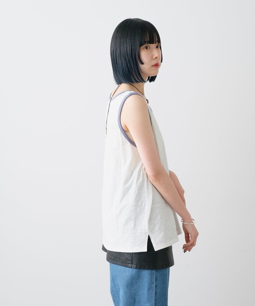 WHIMSIC（ウィムジック）の「【UNISEX】コットンスラブヤーンタンクトップ（タンクトップ・メンズ・オレンジ/ホワイト/グレー・FREE）」の9枚目の写真