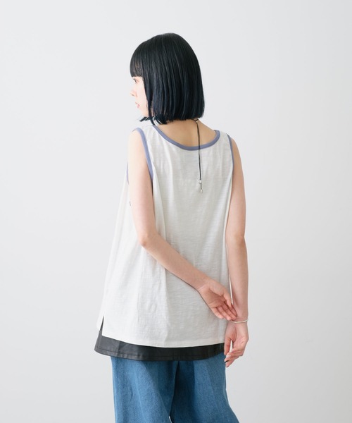 WHIMSIC（ウィムジック）の「【UNISEX】コットンスラブヤーンタンクトップ（タンクトップ・メンズ・オレンジ/ホワイト/グレー・FREE）」の10枚目の写真