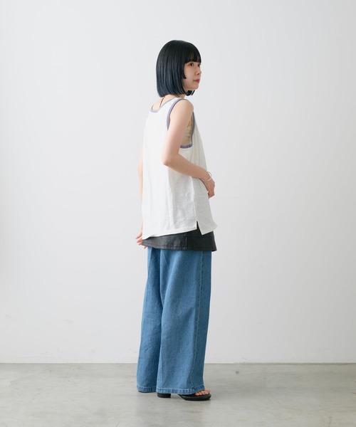 WHIMSIC（ウィムジック）の「【UNISEX】コットンスラブヤーンタンクトップ（タンクトップ・メンズ・オレンジ/ホワイト/グレー・FREE）」の12枚目の写真