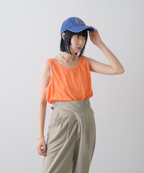 WHIMSIC（ウィムジック）の「【UNISEX】コットンスラブヤーンタンクトップ（タンクトップ・メンズ・オレンジ/ホワイト/グレー・FREE）」の22枚目の写真