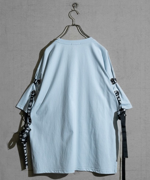 JOHN'S CLOSET(ジョンズクローゼット)の「【13】レースアップ ラインストーンプリント TEE(Tシャツ/カットソー・メンズ・サックスブルー/ブラック/ホワイト・MEDIUM/LARGE)」の6枚目の写真