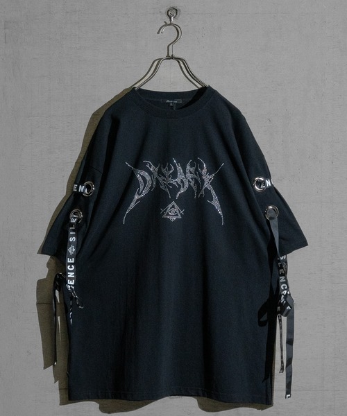 JOHN'S CLOSET(ジョンズクローゼット)の「【13】レースアップ ラインストーンプリント TEE(Tシャツ/カットソー・メンズ・サックスブルー/ブラック/ホワイト・MEDIUM/LARGE)」の8枚目の写真