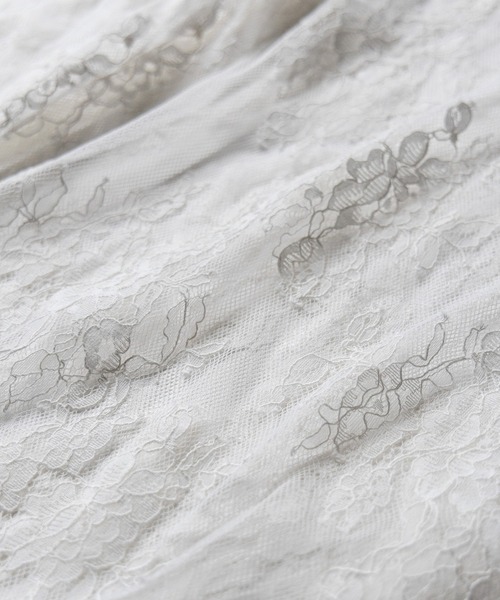 me+em select(ミームセレクト)の「【 2color 】ビッグシルエットシアーレーストップス / big silhouette sheer lace tops(Tシャツ/カットソー・レディース・ブラック/ホワイト・FREE)」の21枚目の写真