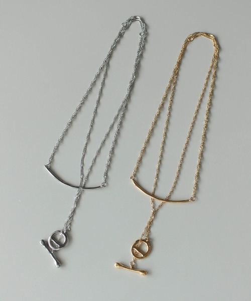 ebine（エビネ）の「金属アレルギー/bar motif 2way necklace/サージカルステンレス（ネックレス・レディース・シルバー/ゴールド・80ｃｍ）」の5枚目の写真