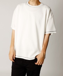 「INASTUDIOS SELECT」ダンボールニット ステッチング クルーTシャツ