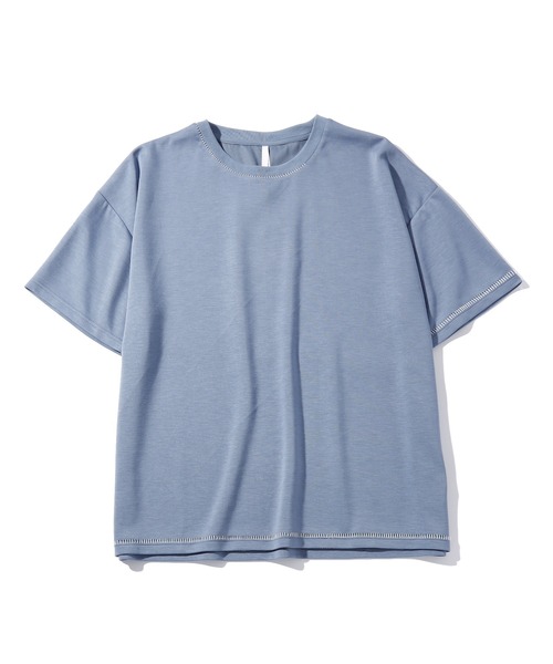 INASTUDIOS ZOO(イーナストゥディオスズー)の「「INASTUDIOS SELECT」ダンボールニット ステッチング クルーTシャツ(Tシャツ/カットソー・メンズ・ホワイト/サックスブルー/ブラック・LARGE/X-LARGE/MEDIUM)」の13枚目の写真