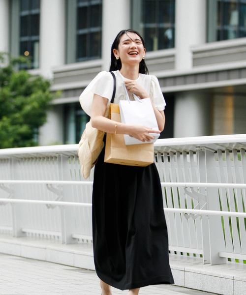 F by ROSSO(エフバイロッソ)の「F by ROSSO 撥水ギャザースリーブブラウス(シャツ/ブラウス・レディース・オフホワイト/ネイビー・FREE)」の7枚目の写真