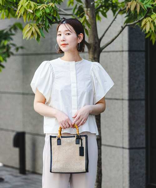 F by ROSSO(エフバイロッソ)の「F by ROSSO 撥水ギャザースリーブブラウス(シャツ/ブラウス・レディース・オフホワイト/ネイビー・FREE)」の11枚目の写真