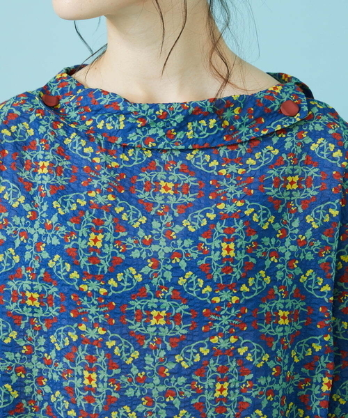 Jocomomola（ホコモモラ）の「Charco リップルフラワープリントワンピース（ワンピース・レディース・ブルー/イエロー・40）」の13枚目の写真