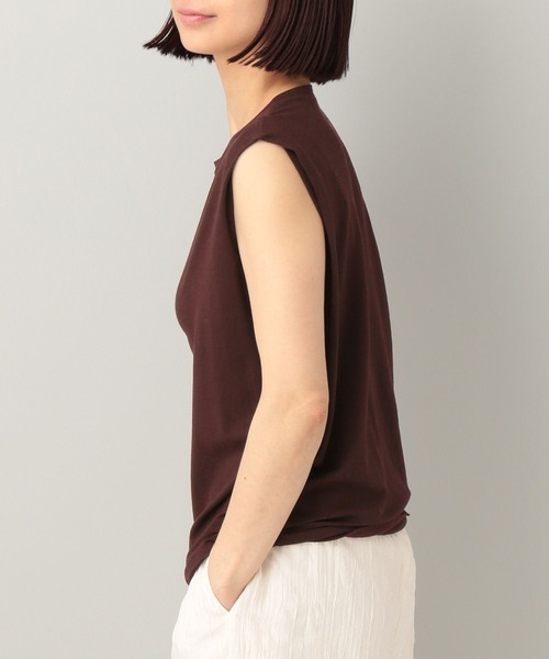 e/rm（イーアールエム）の「【e/rm】ショルダータックTシャツ_ノースリーブ（Tシャツ/カットソー・レディース・ブラウン/アイボリー/ブラック/グレー/ブラック系その他2・FREE）」の18枚目の写真