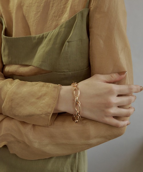 GOLDY（ゴールディ）の「オーバー ラップ チェーン マンテル ブレスレット（ブレスレット・レディース・ゴールド/シルバー系その他/ゴールド系その他/シルバー・FREE）」の6枚目の写真