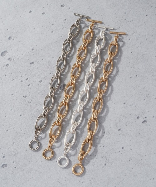 GOLDY（ゴールディ）の「オーバー ラップ チェーン マンテル ブレスレット（ブレスレット・レディース・ゴールド/シルバー系その他/ゴールド系その他/シルバー・FREE）」の8枚目の写真