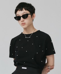 【led.tokyo】パール付きTシャツ