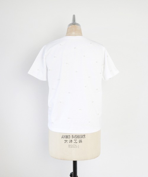 led.tokyo(レッドトウキョウ)の「【led.tokyo】パール付きTシャツ(Tシャツ/カットソー・レディース・ホワイト/ブラック・FREE)」の9枚目の写真
