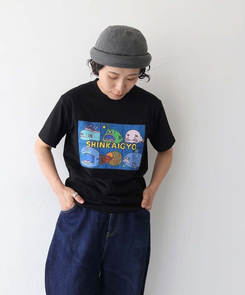 UNIT CHEST(ユニットチェスト)の「【UNIT CHEST】unique unisex T-shirt SHINKAIGYO by aicopan(Tシャツ/カットソー・メンズ・ブラック/ホワイト・L/M/S)」の8枚目の写真