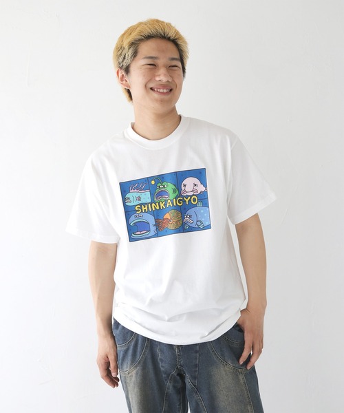 UNIT CHEST(ユニットチェスト)の「【UNIT CHEST】unique unisex T-shirt SHINKAIGYO by aicopan(Tシャツ/カットソー・メンズ・ブラック/ホワイト・L/M/S)」の10枚目の写真