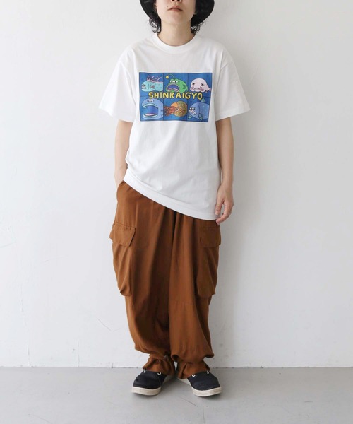 UNIT CHEST(ユニットチェスト)の「【UNIT CHEST】unique unisex T-shirt SHINKAIGYO by aicopan(Tシャツ/カットソー・メンズ・ブラック/ホワイト・L/M/S)」の6枚目の写真