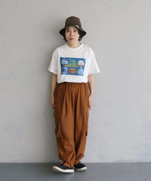 UNIT CHEST(ユニットチェスト)の「【UNIT CHEST】unique unisex T-shirt SHINKAIGYO by aicopan(Tシャツ/カットソー・メンズ・ブラック/ホワイト・L/M/S)」の3枚目の写真