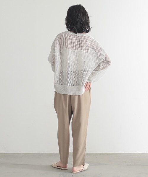 for/c（フォーシー）の「[低身長/高身長向けサイズ有]リネンライクテーパードパンツ【サスティナブル】（その他パンツ・レディース・スミクロ/ベージュ/ライトブラウン/イエロー・M/L/LL/MP/LP/S/PM/PL/TM）」の17枚目の写真