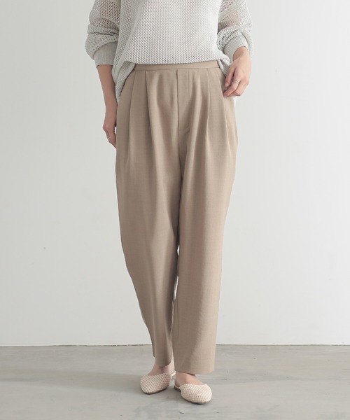 for/c（フォーシー）の「[低身長/高身長向けサイズ有]リネンライクテーパードパンツ【サスティナブル】（その他パンツ・レディース・スミクロ/ベージュ/ライトブラウン/イエロー・M/L/LL/MP/LP/S/PM/PL/TM）」の22枚目の写真
